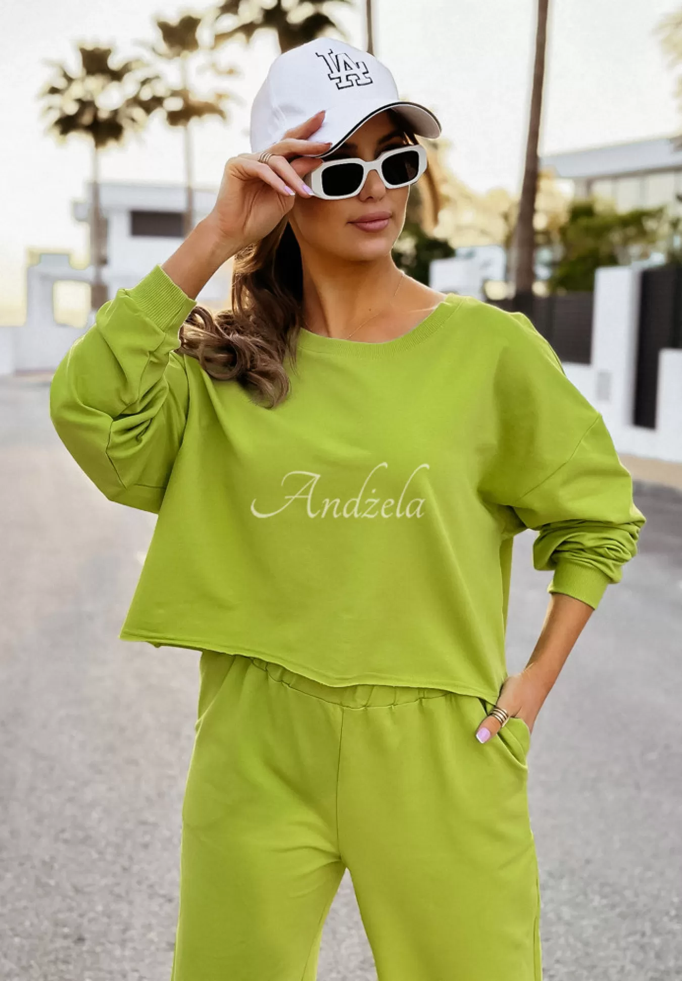 Hot Bluza Oversize Day Off Limonkowa Kobieta Bluzy