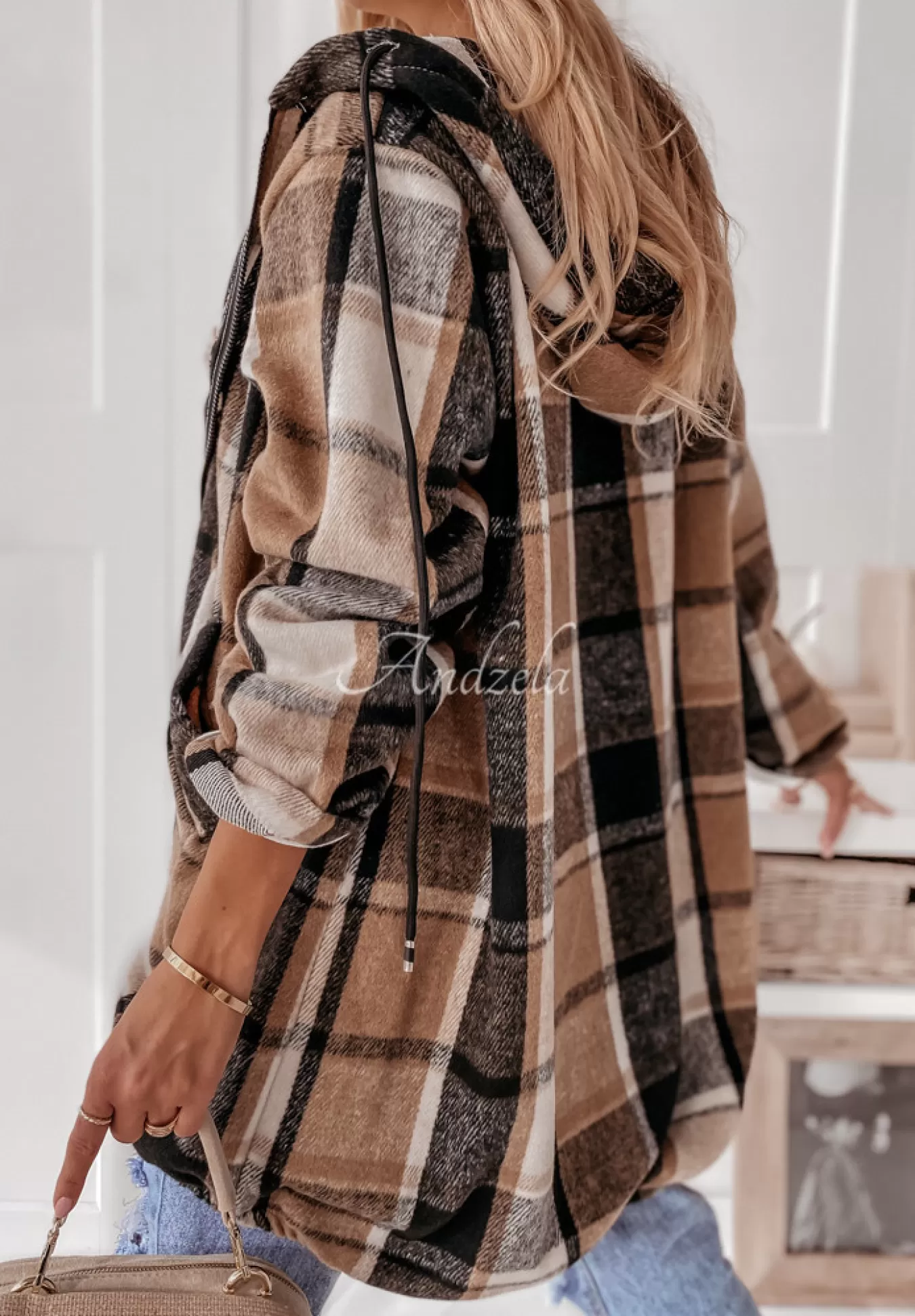 Cheap Bluza Oversize W Krate Z Kapturem Peabody Camelowa Kobieta Bluzy