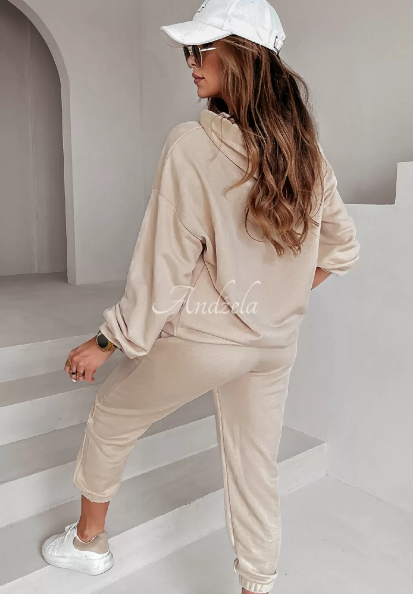 Flash Sale Bluza Oversize Z Kapturem Obsessed About Colors Bezowa Kobieta Bluzy