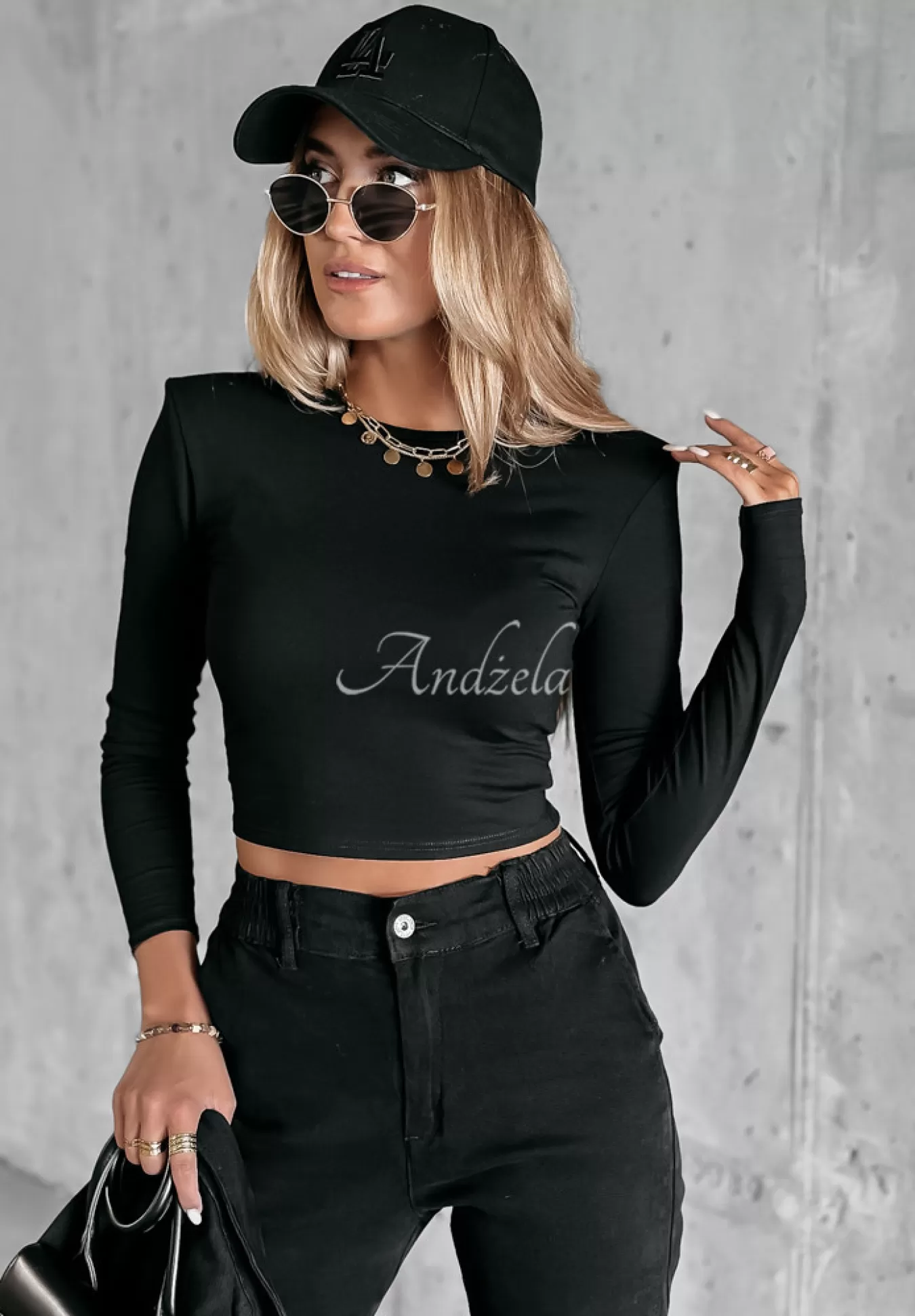 Flash Sale Krotka Bluzka Femme Finesse Czarna Kobieta Bluzki