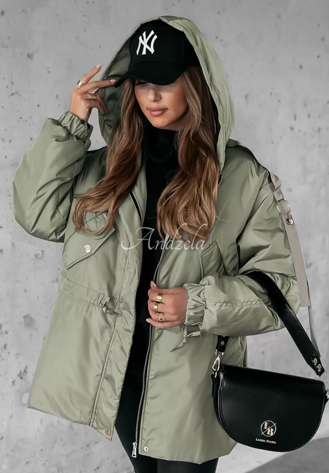 Best Kurtka Parka Z Kapturem Changing Seasons Khaki Kobieta Kurtki