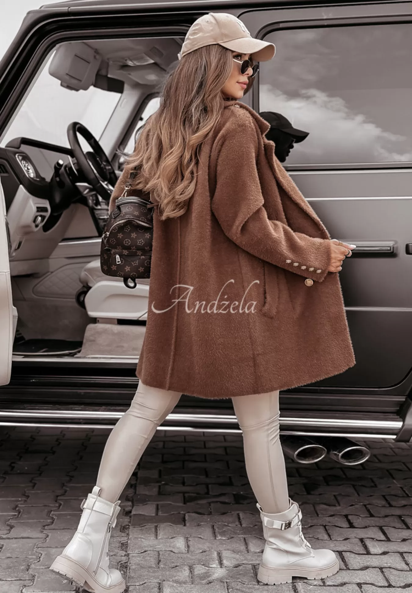 Best Sale Plaszcz Alpaka Oversize Z Guzikami No Promises Czekoladowy Kobieta Płaszcze