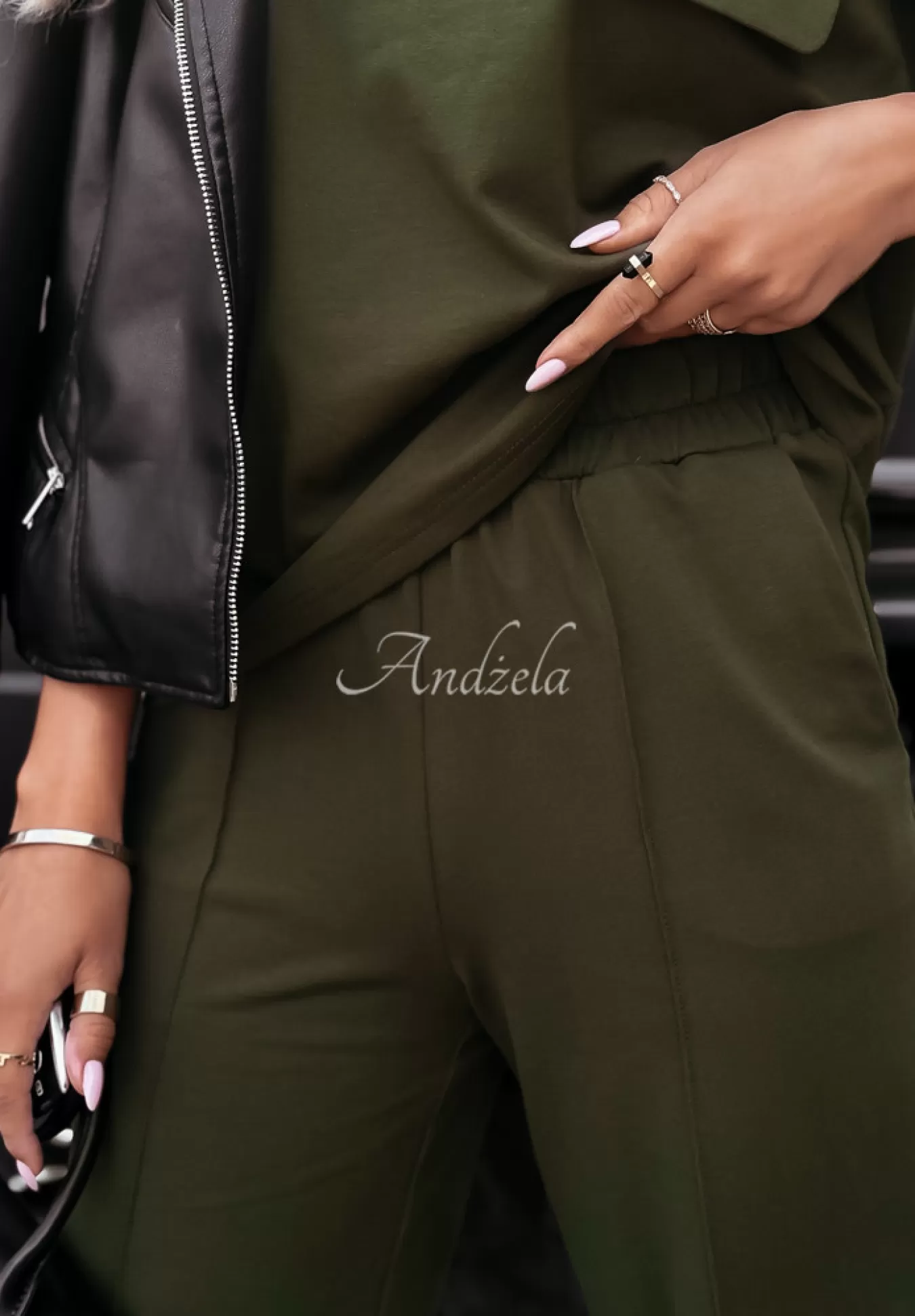 Shop Spodnie Dresowe Wide Leg Be Still Khaki Kobieta Spodnie