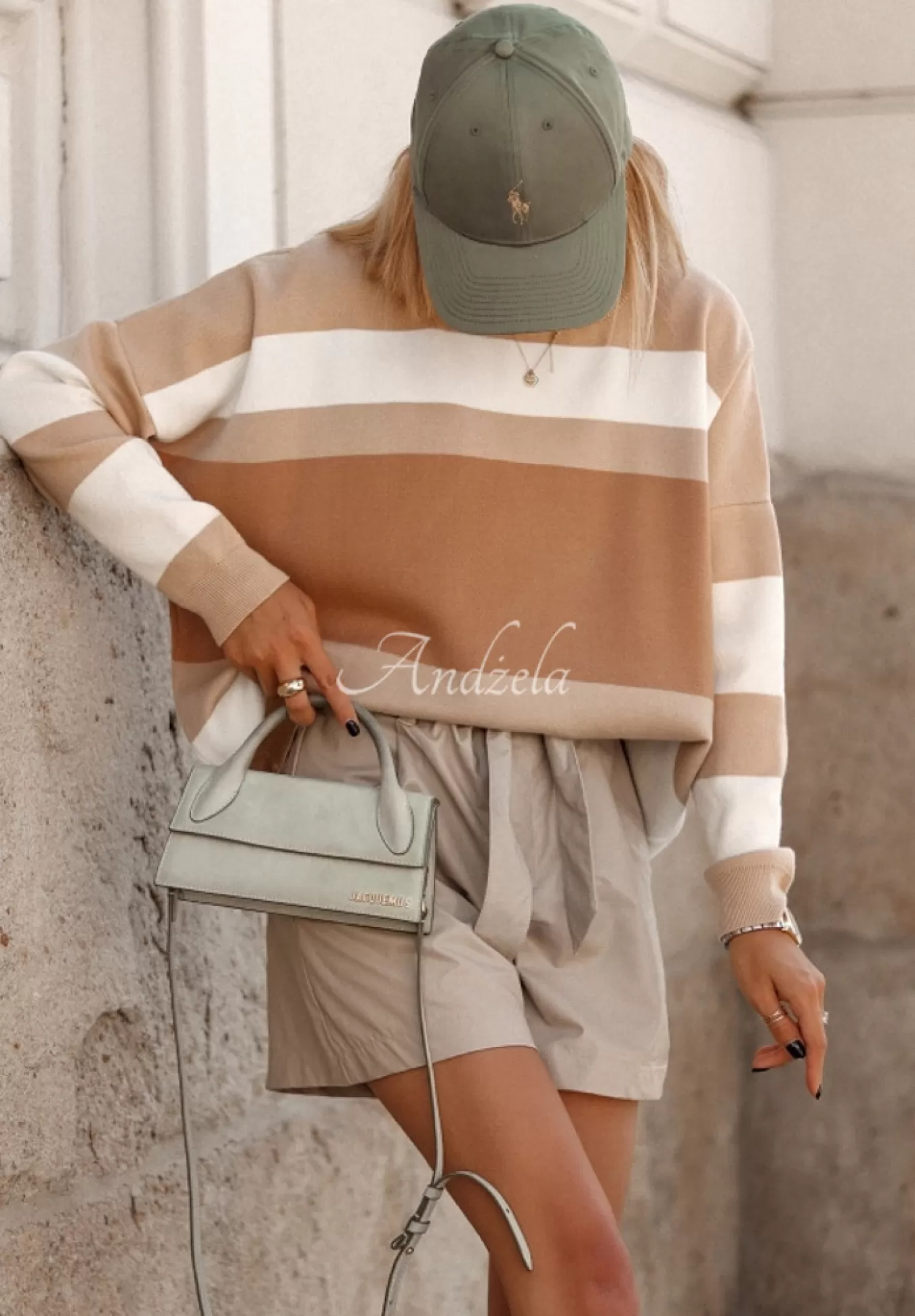Cheap Sweter Oversize W Paski Cocomore Inner Peace Bezowy Kobieta Swetry