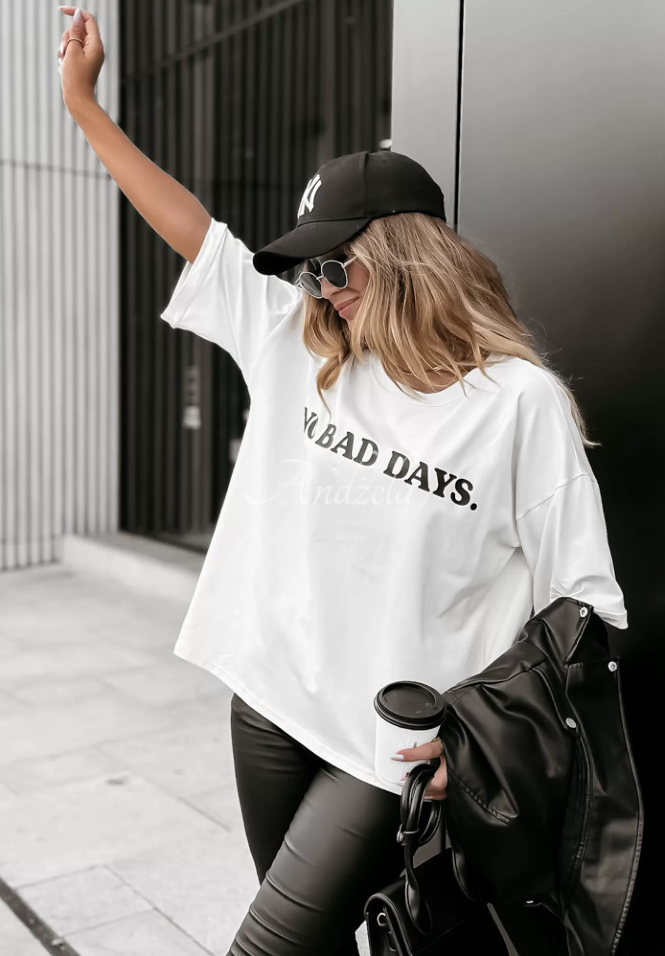 Cheap T-Shirt Z Nadrukiem No Bad Days Bialy Kobieta T-Shirty